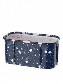 Foldable Bathtub Without Installation, Adult Bath Tub For Soaking/Sweating/Sauna, Multifunctional Bathing Bucket Bathroom Decor Fall Decor Bathroom Accessories Back To School - Blue Starry Sky - View 8