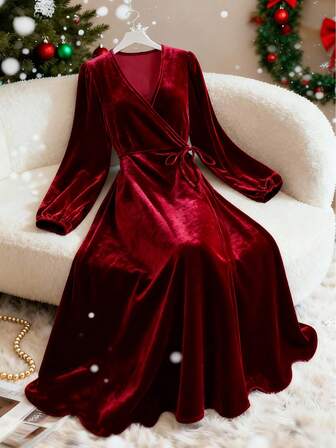 2025 Winter Clothes For Women,Autumn-Winter Elegant Dresses For Long Party,Christmas Red Dresses , New Year Dresses !