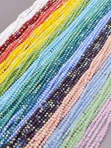 3mm 1strand 130pcs Natural Stone Round Faceted Spinel Cut Multicolor Glass Beads For Jewelry Making DIY Necklace Bracelet - 3x3mm Colored Glass Beads - View 8