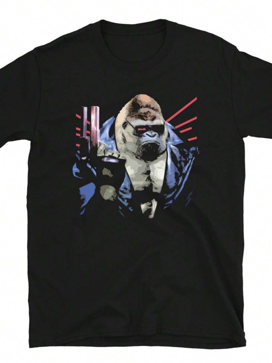 Gorilla Terminator (Black) Short-Sleeve Unisex T-Shirt - màu đen - Xem 1