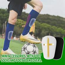 1 Pair Cross Design Soccer Shin Guards, Comfortable Fit, Unique Size Design Suitable For Football Or Other Sports