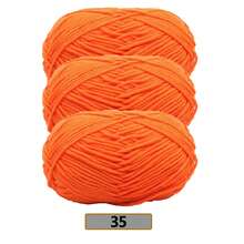 3件組/(140-150g) 5股混色毛線，約50g/件，適合春夏使用，中粗軟線，完美適用於手工編織、DIY手工藝、針織與鉤針，柔軟且多用途 - 彩色 - 查看 45