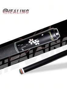 okhealing Carbon Fiber Pool Cue Black Technology Billiard Stick, 12.5mm Tip, Wavy Pin For Mezz Joint 147cm/58inch Total Length, 19-20OZ Weight, Flower - 黑色 - 查看 8