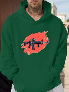 Ilustración de Arma Moderna, Sudadera con Capucha para Hombre JPH-9 Talla, Talla Sobredimensionada - Negro - Ver 7
