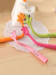 【定制款】灵活指尖笔 - （款式和颜色随机），子弹头笔尖 - 书写流畅，优质材料 - 经久耐用，创意办公用品和工艺礼品套装 - 彩色 - 查看 3