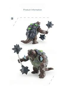 1pc Realistic PVC Western Fantasy Monster Model, Crab, Octopus, Ice Demon, Stone Bull, Mythical Knight Figurine (Some Joints Rotate 360°, Weapons Detachable, DIY Assembly) - Multicolor - View 3