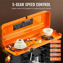 Taladro de banco  de 10 pulgadas, taladro de mesa, 610-2800 RPM, ajustable - 10 pulgadas - Ver 3