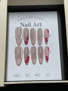 节日粉色调，新年优雅，冬日玫瑰闪粉，情人节浪漫美甲，情人节腮红美甲 - 淺粉色 - 查看 9