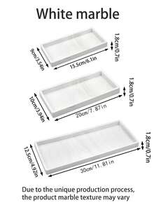 高级硅胶浴室梳妆台托盘 - 长方形台面收纳架，化妆品展示托盘，适合存放洗漱用品、珠宝、香水、蜡烛、手表等。 - 采用优质、耐用、易于清洁的材料制成。 - 彩色 - 查看 11