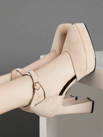 Women's High Heel Sandals, Waterproof Platform, Hollow Out Shoes, Super High Heel, Available In Pink, Apricot, White, Black, Red, Silver, Gold, Fashionable