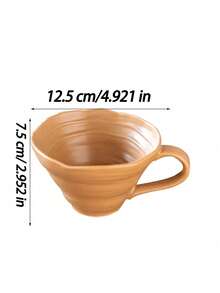 1 pieza Taza de café de cerámica práctica con textura - Multicolor - Vajilla duradera, perfecta para el café y el té diarios, esencial de cocina funcional y de