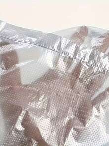 搬家用重型塑料储物袋 - 非食品接触，耐用防尘防潮包装袋，适用于衣物、床上用品和行李，带方便提手 - 非常适合长期存放！ - 銀灰色 - 查看 5