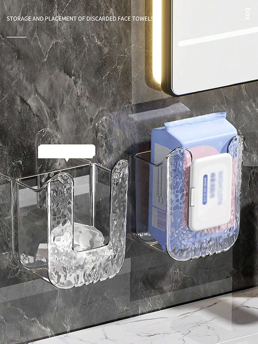 Wet Tissue Box Wall-Mounted Tissue Washcloth Storage Box Bathroom Kitchen Upside-Down Wet Tissue Box Multifunctional - Multicolor - View 1