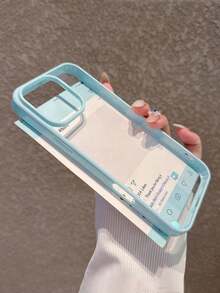 シンプルな黒色のアクリル透明電話ケース、 17 Pro Max/17 Pro/17 Air/17/16 Pro Max/16/16 Pro/16 Plus/11/15/15 Pro/15 Pro Max/12/13/14 Pro Max/XS/XR/11 Pro/11 Pro Max/12 Pro/12 Pro Max/13 Pro/13 Pro Max/7 Plus/14 Pro/14 Pro Max/14 Plus/7 Plus/8 Plus/8/SE2/12 Mini/13 Mini/16Eに対応、耐久性があり黄変防止のハードシェル - スカイブルーゼリーカラー - チェックする 5