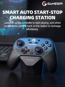 GameSir Super Nova PC Game Controller, Compatible With Switch 2 Controllers, Supports Wireless Switch OLED Lite, Steam, Windows 10/11, IOS, Android Phones, Features Hall Effect Joysticks, Dual-Stage Hall Effect Analog Triggers, 1000Hz Polling Rate, Magnetic Detachable Faceplate, Customizable RGB Lighting, Two Rear Buttons - Super Nova - View 10