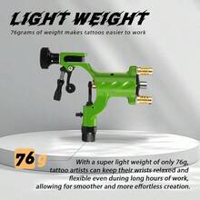 GSYY ATUS Ry Tattoo Machine Gun Kit Essional Liner Shader Tattoo Mr Machine With Gr Tube Ch Elastic Bandage Beginners Tattoo Kit Tattoo Supplies Green - Green - View 6