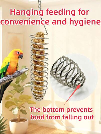 Bird Feeder, Vegetable & Fruit Rack Tray For Parrots And Quails, Pet Bird Feeder, Daily Feeding Tool, Pet Rearing Essential