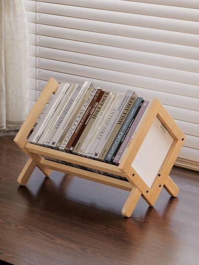 1 Creative Cross-Border Minimalist Bookshelf Home Student Desk, Organizer Rack, Office Desk, Study Book Storage Table Frame Home Organization, Book Display Stand Minimalist Design, Simple Storage Box Lightweight Frame, Multifunctional Table Study Bookshelf, Workspace Organizer Home Office