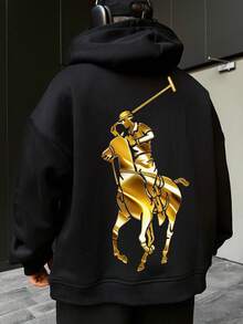Sudadera de manga larga con capucha, estampado con diseños espectaculares, cómodo, ideal para deportes al aire libre, estilo para todas las estaciones - Negro - Ver 1