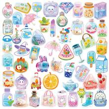 56pcs Transparent Item PET Material Series Graffiti Stickers, Suitable For Luggage, Phone Cases, Laptops, Helmets, Skateboards, Waterproof Decorative DIY Creative Stickers