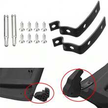 2Set Audi A3 S4 B6 2002-2006 Glove Box Lid Hinge Snapped Repair Fix Kit Brackets UK - Black - View 7