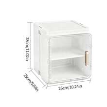 Coffee Cup Organizer – Space-Saving Storage Cabinet With Protective Cover – Ideal For Kitchens, Offices, And Pantries - White, Small - View 2