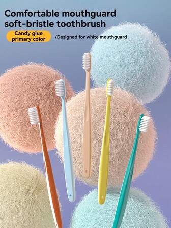 NEFOUME 10支装软毛牙刷，0.15毫米超细刷毛，温和清洁，36孔高密度刷毛深入牙缝，独立防尘盖，卫生便携，糖果色系，PP防滑手柄，握感舒适