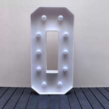 1Set 73cm Height Numeric KT Board, Numbers 0-9 Set For Birthday Party, Anniversary Party, Anniversary Decoration Background, Warm Yellow Light LED Decor - Batteries Not Included - White - View 19