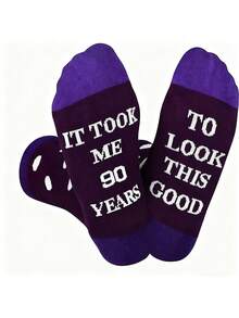 1Pair Soft Socks Woman 30th/50th/60th/90th Birthday Gifts For Women Socks Birthday Gifts For Her Mum Daughter Sister Friends - Multicolor - View 12