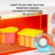 Non-Stick Silicone Baking Molds, Square, Star, Heart, Flower Cake Molds, Suitable For Pudding, Mousse, Chocolate, Jelly, Pancake, Bread, Cheesecake And Other Baking, Can Be Used As Fancy Cake And Pastry Molds, Valentine's Day Party, Home Decor, Home Gifts - SKU Image Color - View 5