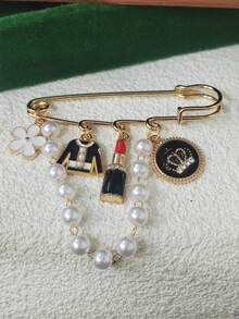 Vintage Personalized Faux Pearl Tassel Brooch, French Style, Lightweight And Luxurious, Can Be Paired With Fashionable Jackets, Blazers And Geometric Lapels To Showcase Elegant Charm. - Clothes - View 20