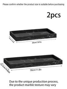 高级硅胶浴室梳妆台托盘 - 长方形台面收纳架，化妆品展示托盘，适合存放洗漱用品、珠宝、香水、蜡烛、手表等。 - 采用优质、耐用、易于清洁的材料制成。 - 彩色 - 查看 18