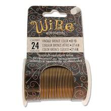 Beadsmith Alambre de cobre lacado de calibre 26 resistente al deslustre para hacer joyas, 34 yardas, 31.09 metros (color plateado) - Bronce antiguo - Ver 8