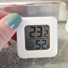 Smart Indoor Thermometer, Mini LCD Digital Thermometer, Precise Indoor Temperature & Humidity Monitoring, Easy Reading, Suitable For Home, Room, Office, Car, Wine Cabinet - White - View 7