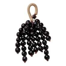 1件木珠挂饰，手工天然材质编织包包挂件，创意手工天然钥匙链吊坠，适合日常佩戴