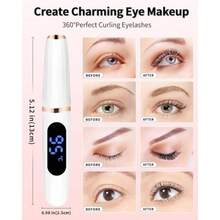 GSYY Heated Eyelash Curlers With USB Intelligent Temperature Control Electric Eyelash Curler Featu 3 Adustable Heat Settings For Makeup Tools Ideal For Achieng A  Long-La Lash Curl In Daily Beauty Routines And Ecial Occasions - trắng - Xem 3