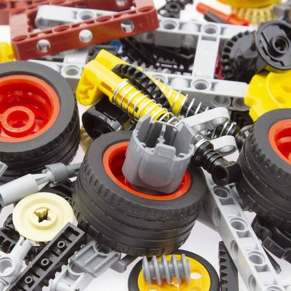 852pcs Technic-Parts Gears-Axle-Pin-Connector Compatible With -Technic, Shock-Absorber Wheels Chain Link Frame J...