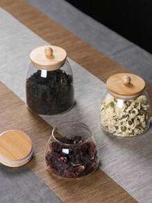 High Borosilicate Glass Sealed Jar For Sugar, Creamer, Tea, Snacks, Condiments,Table Decoration For Weddings And Festivals,Kitchen,Christmas Gift,School Supplies,Coffee Beans With Wide Applications In Restaurant, Kitchen, Hotel,Kitchen,Christmas Gift,School Supplies