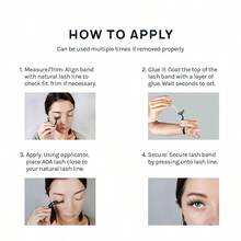 GSYY AOA Studio 3D False Eyelash 5 Pairs  Handmade Eyelashes  Volume Reusable Soft Makeup False Eyelashes 100 Percent Handmade Cruelty Free Elidia - 黑色 - 查看 8