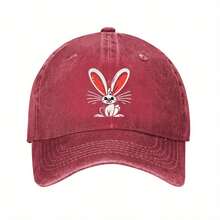 1pc Black Cartoon Rabbit Baseball Cap - Adjustable Dad Hat For Men & Women, Perfect For Running, Workouts & Outdoor Activities, Hand Wash Only, Polyester Material - màu xanh lá - Xem 6