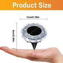 4/8/12-Piece Solar Underground Lights - Decorate Your Yard Beautifully With LED Lights. IP65 Waterproof Platform Lamp, Street Lamp, Garden Landscape, Outdoor Decoration. - Warm Light - 查看 4