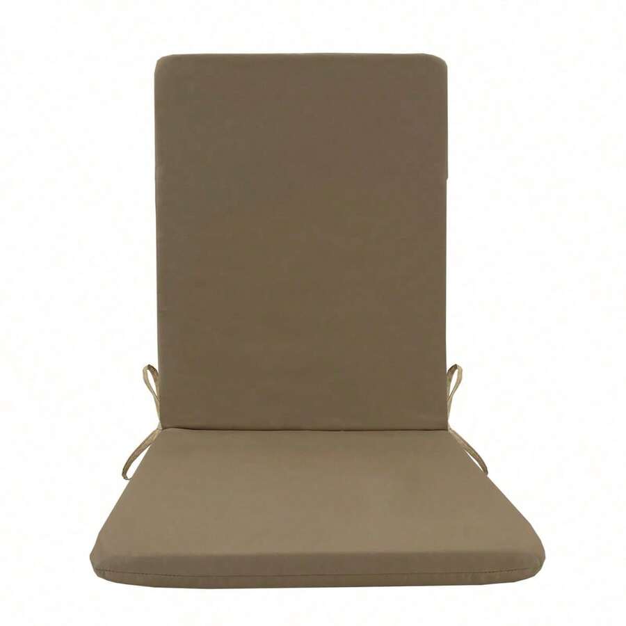 High Back Outdoor Chair Cushions-Water Proof Patio Dining Chair Cushions, Removable Machine-Washable Cover For Camping Beach Picnic Travel 17.72*41.34*1.97in - 卡其色 - 查看 1