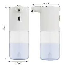 DONASIRA Dispensador de sabonete automático sem toque (1 unidade), design branco moderno, 6 níveis ajustáveis, alimentado por bateria recarregável via USB, dispensador de líquido sem contato, capacidade de 380 ml para cozinha e banheiro. - garrafa transparente branca - Ver 6