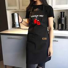 1 Piece, Polyester Printed Apron Suitable For Kitchen Cooking And Baking - Adjustable Shoulder Strap Apron - Suitable For Home Cooking, Restaurants, Food Carts, Aprons, Chef Attire, Stylish Kitchen Clothing, Durable Fabric, Easy-Care Material, Restaurant Staff, Professional Chefs - AZX0001 - 查看 9