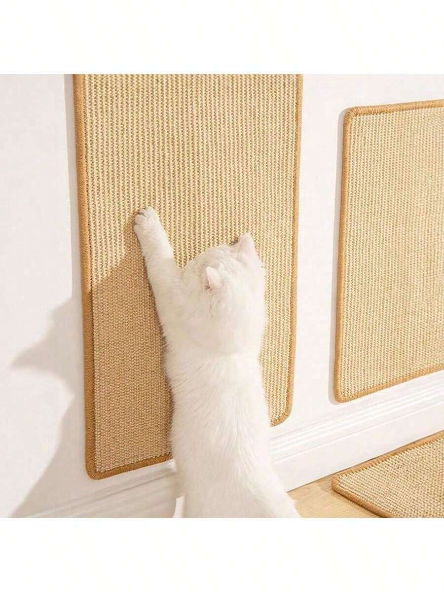 Rabbit Scratch Pad, Sisal Rabbit Scratching Pad, Natural Rabbit Anti-Slip Pad, Claw And Tooth Care,Sun, Rabbit Mat, Cage Rabbit Chew Toy, Rabbit Pet Cage, Bedding, Bite And Sleep Nesting, Suitable For Small Animals The Border Color Is Random