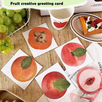 创意仿真水果，苹果，贺卡，小卡片，高端质感，生日卡，节日祝福卡，小众