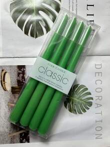 Conjunto de 4 velas verdes comuns de 25 cm (10 polegadas), cada uma com duração de 8 horas, diversas opções de cores, ideais para decoração de casa, quarto, feriados, festas, casamentos, escritórios, presentes de volta às aulas, presentes para melhores amigas, presentes para mulheres e presentes de inverno. - Multicolorido - Ver 8