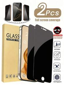 2 Packs Privacy Screen Protector Compatible With IPhone 16 Pro Max, Full Coverage Shatterproof Tempered Glass [True 28° Privacy Protection] [9H Hardness] [Privacy Screen] Compatible With IPhone 16 PRO MAX/16/16 PRO/16 PLUS/15 PRO MAX/15/15 PRO/15 PLUS/14 PRO MAX/14/14 PRO/14 PLUS/13 PRO MAX/13/13 PRO/12/11 Privacy Screen Protector, Tempered Glass Film, Mobile Phone Film