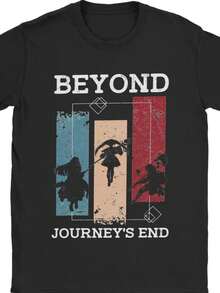 Frieren De Moordenaar T Shirts Mannen Katoen Leuk T-Shirt Ronde Hals Anime T-Shirts Korte Mouw Kleding Klassiek - 黑色 - 查看 1