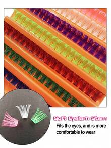 126 PCS D Curl Colorful Individual Lash Clusters 80D 7 Color Mixed 9-16mm Halloween-Themed DIY Lash Clusters Dramatic Volume&Natural Look&Ultra Soft&Super Light Reusable Individual Segmented False Eyelashes Eyelash Extension Kit For Self Use At Home Halloween&Cosplay&Daily Life